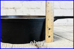 Antique 1800s Gate Marked Cast Iron Deep Skillet Saucepan Unmarked USA Restored