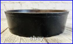 Antique 1800s Gate Marked Cast Iron Deep Skillet Saucepan Unmarked USA Restored