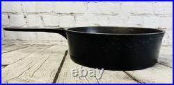 Antique 1800s Gate Marked Cast Iron Deep Skillet Saucepan Unmarked USA Restored