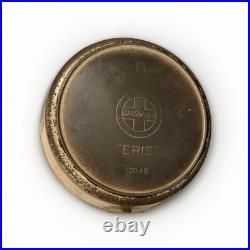 Antique #704 Griswold Nickel Plated Cast Iron Skillet #8 USA Slanted, ERIE