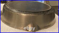 Antique #704 Griswold Nickel Plated Cast Iron Skillet #8 USA Slanted, ERIE