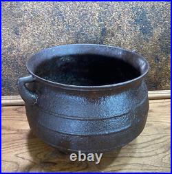 Antique Cast Iron Bean Pot Kettle Cowboy Campfire Cauldron