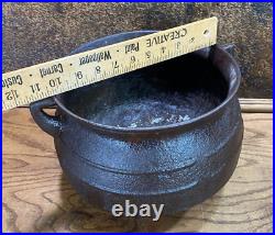 Antique Cast Iron Bean Pot Kettle Cowboy Campfire Cauldron