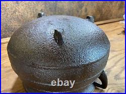 Antique Cast Iron Bean Pot Kettle Cowboy Campfire Cauldron