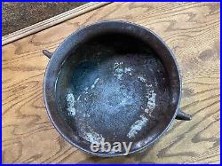 Antique Cast Iron Bean Pot Kettle Cowboy Campfire Cauldron