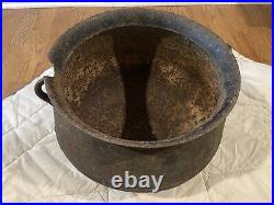 Antique Cast Iron Cauldron Pot Cowboy Campfire Kettle Flower Pot 1800s Rare