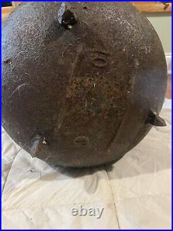 Antique Cast Iron Cauldron Pot Cowboy Campfire Kettle Flower Pot 1800s Rare