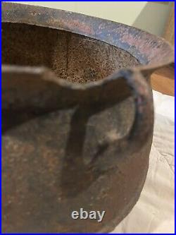 Antique Cast Iron Cauldron Pot Cowboy Campfire Kettle Flower Pot 1800s Rare