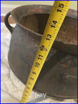 Antique Cast Iron Cauldron Pot Cowboy Campfire Kettle Flower Pot 1800s Rare