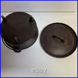 Antique Cast Iron DUTCH OVEN 3 Footed 8 CO H Made USA