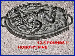 Antique Cast Iron Gnome Pan vtg Mold 12 -1/2 Pounds! HUGE