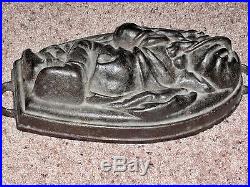 Antique Cast Iron Gnome Pan vtg Mold 12 -1/2 Pounds! HUGE