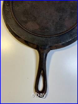 Antique Cast Iron Griddle Gate Marked Sideways No. 8 c 1840-1855 Early American