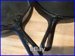 Antique Cast Iron Griswold Hinged Double Skillet No. 1102 And 1103