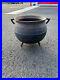 Antique Cast Iron Gypsy Bean Pot Witches Cauldron Footed with Handles