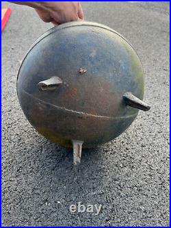 Antique Cast Iron Gypsy Bean Pot Witches Cauldron Footed with Handles