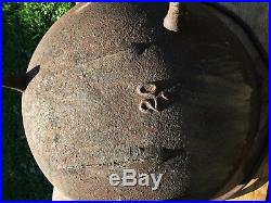 Antique Cast Iron Kettle 20 Gallon Cauldron Rendering Cowboy Bean Pot Gatemarked