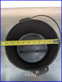 Antique Cast Iron Lidded Dutch Oven Marked Interior Dimensions 10x4 inch Antique Cast Iron Lidded Dutch Oven Marked Interior Dimensions 10x4 inch
