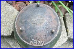 Antique Cast Iron Pot Cauldron Stamped LA 7 with Gate Mark 3 legs Very Old