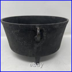 Antique Cast Iron Pot Gate Mark 3 Footed Camp Dutch Oven With Lid 10