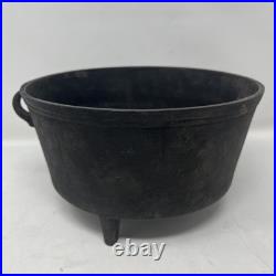 Antique Cast Iron Pot Gate Mark 3 Footed Camp Dutch Oven With Lid 10
