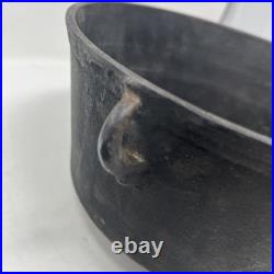 Antique Cast Iron Pot Gate Mark 3 Footed Camp Dutch Oven With Lid 10
