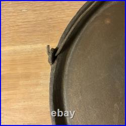 Antique Cast Iron Skillet Griddle Gate Mark Heat Ring 15 In Hanging Unbranded