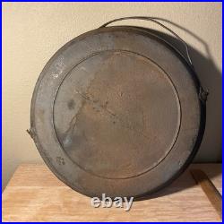 Antique Cast Iron Skillet Griddle Gate Mark Heat Ring 15 In Hanging Unbranded