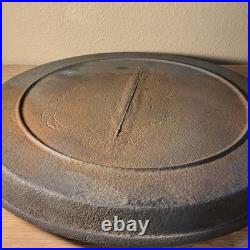 Antique Cast Iron Skillet Griddle Gate Mark Heat Ring 15 In Hanging Unbranded