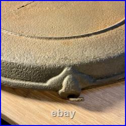 Antique Cast Iron Skillet Griddle Gate Mark Heat Ring 15 In Hanging Unbranded