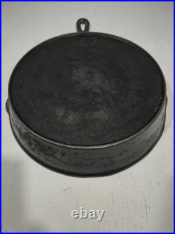 Antique Cast Iron Skillet Outer Fire Ring 10.5D #8 Handle Marked BR on Bottom