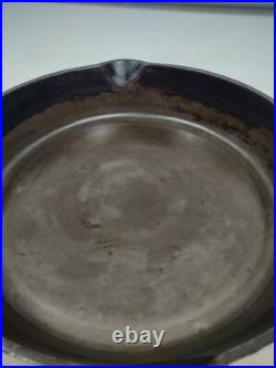 Antique Cast Iron Skillet Outer Fire Ring 10.5D #8 Handle Marked BR on Bottom