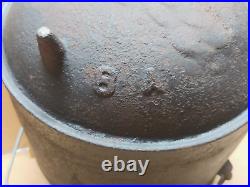 Antique Cast Iron Three Legged Cauldron Pot Kettle 1800's