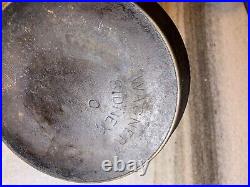 Antique Cast Iron Wagner Sidney #7 9.75 W Pan Skillet DEAD FLAT Smooth Seasoned