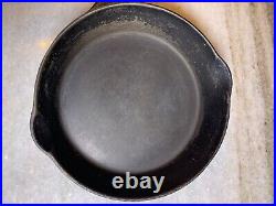 Antique Cast Iron Wagner Sidney #7 9.75 W Pan Skillet DEAD FLAT Smooth Seasoned