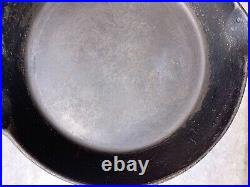 Antique Cast Iron Wagner Sidney #7 9.75 W Pan Skillet DEAD FLAT Smooth Seasoned