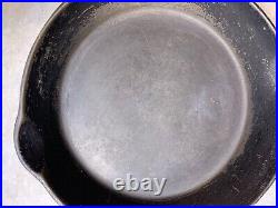 Antique Cast Iron Wagner Sidney #7 9.75 W Pan Skillet DEAD FLAT Smooth Seasoned