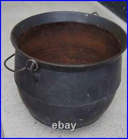Antique Cowboy Bean Pot Cauldron Cast Iron #8