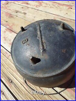 Antique Cowboy Bean Pot Cauldron Cast Iron #8