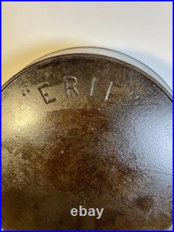 Antique ERIE #7 Cast Iron Skillet c 1880-1895 Thin Wall Star Mark Griswold Era