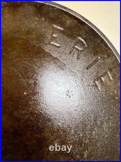 Antique ERIE #7 Cast Iron Skillet c 1880-1895 Thin Wall Star Mark Griswold Era