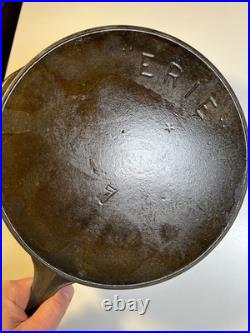 Antique ERIE #7 Cast Iron Skillet c 1880-1895 Thin Wall Star Mark Griswold Era