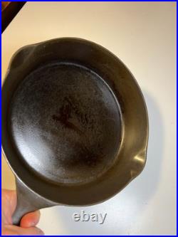 Antique ERIE #7 Cast Iron Skillet c 1880-1895 Thin Wall Star Mark Griswold Era