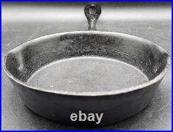 Antique Early Gate Mark Gatemark Cast Iron Skillet 1800's Fancy Handle Frontier