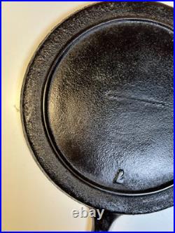 Antique Early Gate mark Gatemark Cast Iron Skillet 1850 Fancy Handle Frontier