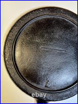 Antique Early Gate mark Gatemark Cast Iron Skillet 1850 Fancy Handle Frontier