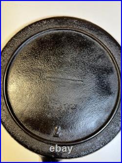 Antique Early Gate mark Gatemark Cast Iron Skillet 1850 Fancy Handle Frontier