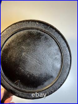 Antique Early Gate mark Gatemark Cast Iron Skillet 1850 Fancy Handle Frontier