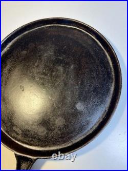 Antique Early Gate mark Gatemark Cast Iron Skillet 1850 Fancy Handle Frontier