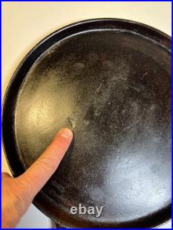 Antique Early Gate mark Gatemark Cast Iron Skillet 1850 Fancy Handle Frontier